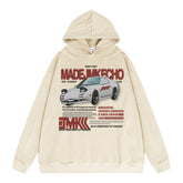 Classic American Car Letter Print Sweatshirt for Men